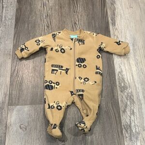 Pekkle Construction Tan and Black Kids One Piece